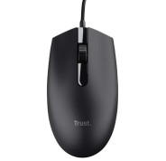 Trust TM101 Eco Raton USB 1200dpi - Fabricado con 50% de Plasticos Reciclados - 3 Botones - Uso Ambidiestro - Cable de 1.60m - Color Negro