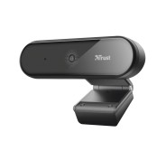 Trust Tyro Webcam Full HD 1080p USB 2.0 - Microfono Incorporado - Enfoque Automatico - Angulo de Vision 64º - Tripode Incluido - Cable de 1.50m - Color Negro