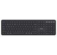 Trust Vaiya Teclado Multidispositivo Bluetooth - Conexion con hasta 4 Dispositivos - Teclas Perfil Bajo - Teclas Multimedia - Color Negro