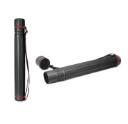 Tubo Portaplanos Grande - Medidas 8x64cm - Con Tapa y Bandolera - Color Negro