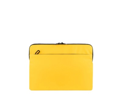 Tucano Gommo Sleeve Funda Portatil 15,6\" - Material Engomado Impermeable - Bolsillo para Accesorios - Color Amarillo