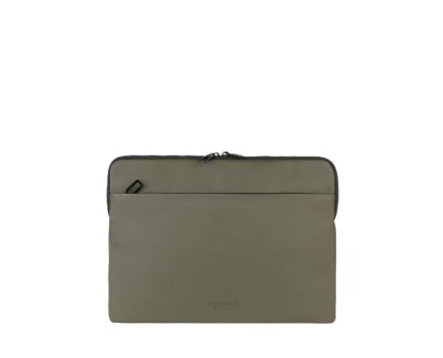 Tucano Gommo Sleeve Funda Portatil 15,6\" - Material Engomado Impermeable - Bolsillo para Accesorios - Color Verde