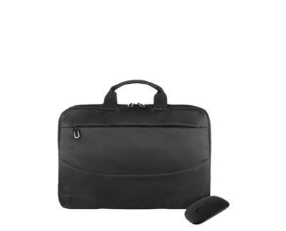 Tucano Idea Maletin Portatil 15,6\" + Raton Inalambrico - Tama&ntilde;o Slim - Interior Acolchado - Color Negro