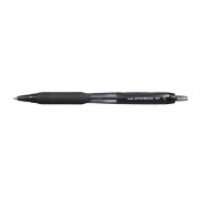 Uni-ball JetStream 101 Boligrafo de Tinta - Punta Bola 0.7mm - Trazo 0.35mm aprox. - Tinta de Secado Instantaneo - Grip de Goma - Color Negro