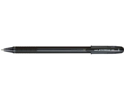 Uni-ball JetStream SX-101-10 Boligrafo de Tinta - Punta de Bola 1mm - Tinta de Secado Instantaneo - Ideal para Zurdos - Color Negro