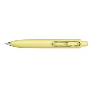 Uni-ball One P Boligrafo Retractil con Punta Fina 0.5mm - Agarre Suave y Comodo - Tinta Color Negro - Cuerpo de Color Amarillo Banana