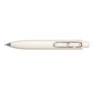 Uni-ball One P Boligrafo Retractil con Punta Fina 0.5mm - Agarre Suave y Comodo - Tinta Color Negro - Cuerpo de Color Blanco Yogur