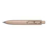 Uni-ball One P Boligrafo Retractil con Punta Fina 0.5mm - Agarre Suave y Comodo - Tinta Color Negro - Cuerpo de Color Marron Cafe