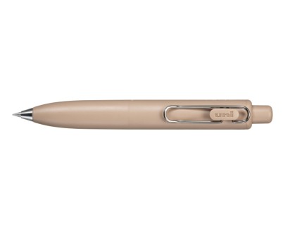 Uni-ball One P Boligrafo Retractil con Punta Fina 0.5mm - Agarre Suave y Comodo - Tinta Color Negro - Cuerpo de Color Marron Cafe