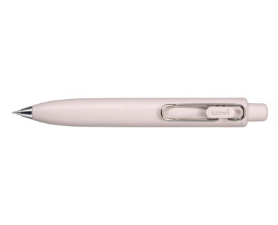 Uni-ball One P Boligrafo Retractil con Punta Fina 0.5mm - Agarre Suave y Comodo - Tinta Color Negro - Cuerpo de Color Rosa Peach