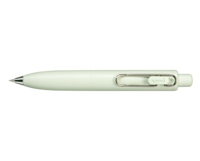 Uni-ball One P Boligrafo Retractil con Punta Fina 0.5mm - Agarre Suave y Comodo - Tinta Color Negro - Cuerpo de Color Verde Fresh