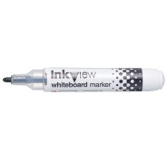 Uni-ball PWB-202 Inkview Marcador de Pizarra Blanca - Punta Conica 1.8-2.2mm - Zona Transparente para Nivel de Tinta - Escritura Brillante y Facil Borrado - Color Negro