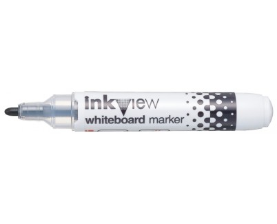 Uni-ball PWB-202 Inkview Marcador de Pizarra Blanca - Punta Conica 1.8-2.2mm - Zona Transparente para Nivel de Tinta - Escritura Brillante y Facil Borrado - Color Negro