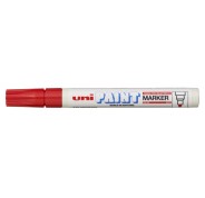 Uni-ball PX-20 Paint Marker - Marcador de Pintura - Punta Acrilica de Bala 2.2-2.8mm - Permanente en Todas las Superficies - Resistente a Luz y Agua - Color Rojo