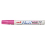 Uni-ball PX-20 Paint Marker - Marcador de Pintura - Punta Acrilica de Bala 2.2-2.8mm - Permanente en Todas las Superficies - Resistente a Luz y Agua - Cuerpo de Aluminio - Color Rosa