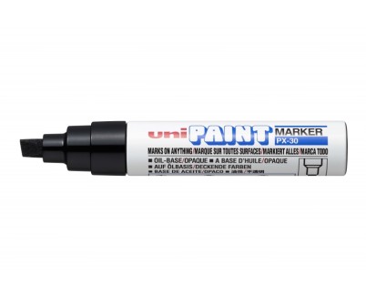 Uni-ball PX-30 Marcador de Pintura - Punta Biselada Acrilica 4-8.5mm - Permanente en Todas las Superficies - Resistente a Luz y Agua - Color Negro