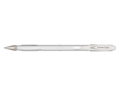 Uni-ball Signo Angelic UM-120AC Boligrafo de Tinta Gel - Punta de Bola 0.7mm - Tinta Resistente al Agua y Luz - Escribe en Papel Negro y Blanco - Color Blanco