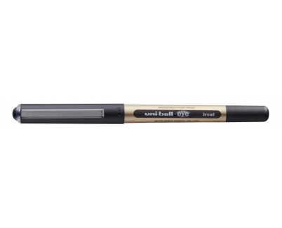 Uni-ball UB-150-10 Eye Broad Boligrafo de Tinta Liquida - Punta de Bola 1mm - Tinta Resistente al Agua y Luz - Sistema de Control de Tinta - Color Negro