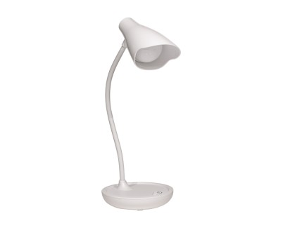 Unilux Lampara de Escritorio LED Ukky - Iluminacion LED de Bajo Consumo - Dise&ntilde;o Moderno y Elegante - Brazo Flexible para Ajustar la Luz - Color Blanco