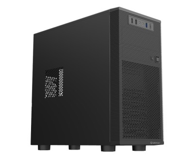 Unykach Aero C15 Caja MicroATX - Fuente de Alimentacion 500W Incluida - Tama&ntilde;o Disco Soportado  1x 3.5\" ,  2 x 2.5\" - 1 x USB-A 3.0 2 x USB-A 2.0 1 x USB-C 3.0 y Audio - Negro