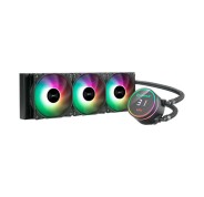 Unykach Aquastorm 360 Kit de Refrigeracion Liquida - 3 Ventiladores de 120mm - Iluminacion RGB - Visualizacion Temperatura CPU - Tubo de 38mm