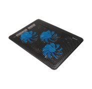 Unykach Candy C300 Base de Refrigeracion - 3 Ventiladores LED Azul - Altura Ajustable - Estructura Resistente - 2 Puertos USB - Color Negro