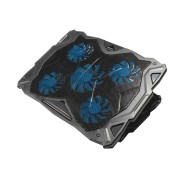 Unykach Candy C500 Base de Refrigeracion - 5 Ventiladores LED Azul - Altura Ajustable en 5 Posiciones - Estructura Resistente - 2 Puertos USB - Color Negro