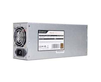 Unykach Flex 2U 600W 80 Plus Bronze Fuente de Alimentacion 600W Flex 2U ATX - APFC - Ventilador 60mm