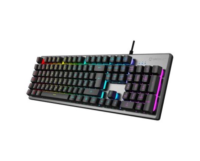 Unykach Nova K244 Teclado Gaming USB (Portugues) - Iluminacion RGB Ajustable - 105 Teclas - Cable de 1.60m - Color Gris/Negro