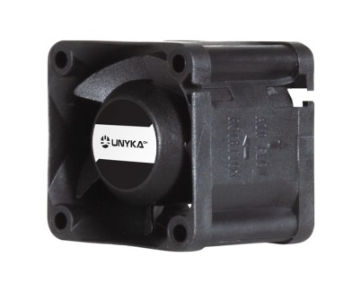 Unykach Server Ventilador 40mm de Doble Bola - Velocidad Max. 6000rpm - Conector de 4 Pines con Control de Temperatura - Color Negro