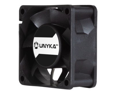 Unykach Server Ventilador 60mm de Doble Bola - Velocidad Max. 3000rpm - Conector de 4 Pines con Control de Temperatura - Color Negro