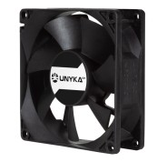 Unykach Server Ventilador 80mm de Doble Bola - Velocidad Max. 2000rpm - Conector de 4 Pines con Control de Temperatura - Color Negro