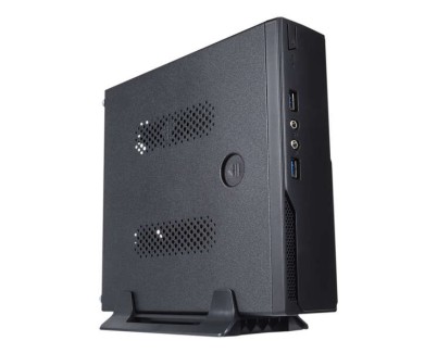 Unykach UK1003 Caja Mini-Torre Mini-ITX - Fuente de Alimentacion 120W Incluida - Tamaño Disco Soportado 2.5\" - USB-A 3.2 y Audio