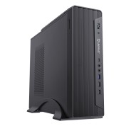 Unykach UK2012 Slim Caja Torre MicroATX + Fuente de Alimentacion SFX 300W 80+ Bronze - Tamaño Disco Soportado 3.5\", 2.5\" - USB-A 3.0 / 2.0, USB-C y Audio - Color Negro