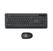 Unykach UK39 Pack de Teclado Inalambrico Compacto + Raton Inalambrico 1600dpi, 3 Botones, Uso Ambidiestro - Color Negro