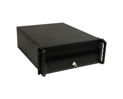 Unykach UK4129 Caja Rack 4U 19\" - Tama&ntilde;os de Disco Soportados 3.5\" - Filtro Frontal Antipolvo - Cierre de Llave - USB-A 2.0 - Color Negro