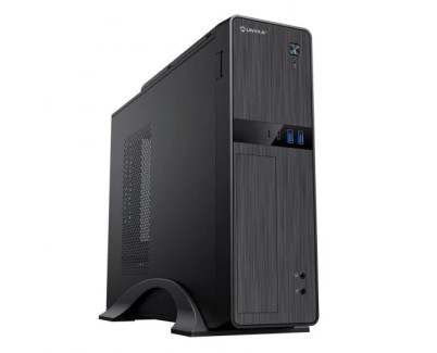 Unykach UK52112 Caja Torre MicroATX + Fuente de Alimentacion SFX 450W - Tamaño Disco Soportado 3.5\", 2.5\" - USB-A 3.2, USB-C y Audio