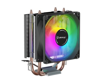 Unykach Unycool H20 ARGB Disipador CPU - Multisocket Universal - Ventilador 90mm - Iluminacion ARGB - Color Negro