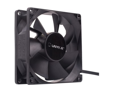 Unykach Ventilador 80mm - Velocidad Max. 2000rpm - Color Negro