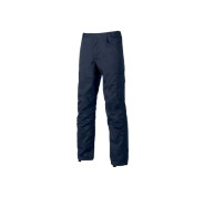 Upower Alfa Pantalon de Trabajo Funcional - Talla 48 - Multiples Bolsillos, Porta Martillo, Bolsillos para Rodilleras, Cintura Elastica, Proteccion DPI1 - Color Azul Marino