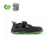 Upower Brook UK S ESD Calzado de Seguridad - Talla 43 - Anti-Perforacion, Puntera Ultraligera, Forro Transpirable, Suela Antideslizante, Carbon Neutral, Proteccion S1PS FO SR - Color Negro/Verde