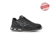 Upower Carbon S ESD Calzado de Seguridad Bajos - Talla 37 - Cuero Nubuck Resistente, Puntera de Aluminio, Hidrofugos, Antiarrugas, Antideslizantes, Suela de Poliuretano, Proteccion S3S CI FO SR - Color Negro