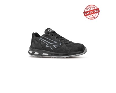 Upower Carbon S ESD Calzado de Seguridad Bajos - Talla 38 - Cuero Nubuck Resistente, Puntera de Aluminio, Hidrofugos, Antiarrugas, Antideslizantes, Suela de Poliuretano, Proteccion S3S CI FO SR - Color Negro
