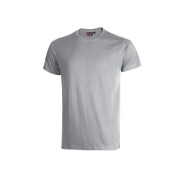 Upower Figi Camiseta de Trabajo de Algodon Cardado - Talla 2XL - Suavidad y Confort Prolongado, Cuello Elastico Acanalado, Cinta Para-Sudor, Proteccion DPI1 - Color Gris Plateado
