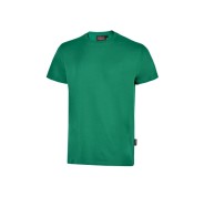 Upower Figi Camiseta de Trabajo de Algodon Cardado - Talla 3XL - Cuello Elastico Acanalado, Cinta Para-Sudor, Proteccion DPI1, Suavidad y Confort Prolongado - Color Verde Esmeralda