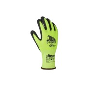 Upower Flex Guantes de Trabajo con Destreza y Flexibilidad - Talla 9 - Dorso Elastico Transpirable, Palma Resistente, Compatibles con Pantallas Tactiles - Color Verde Fluorescente