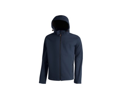 Upower Kyra Cazadora de Trabajo - Talla L - Antiviento, Repelente al Agua, Capucha Desmontable, Bolsillos con Cierre, Mangas Preformadas, Elementos Reflectantes - Color Azul Oscuro Westlake