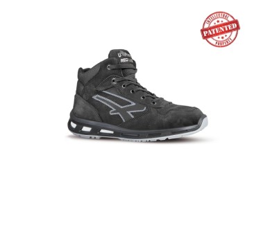 Upower Lift S ESD Calzado de Seguridad Altos - Talla 38 - Cuero Nubuck Resistente, Puntera de Aluminio, Hidrofugos, Antiarrugas, Suela Antideslizante, Proteccion S3S CI FO SR - Color Negro