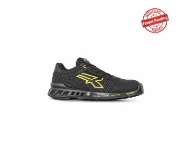 Upower Matt S ESD Calzado de Trabajo y Seguridad - Talla 48 - Puntera AirToe Aluminium, Suela Antideslizante y Antiabrasion, Plantilla Antiperforacion, Proteccion Contra el Frio - Color Negro/Amarillo