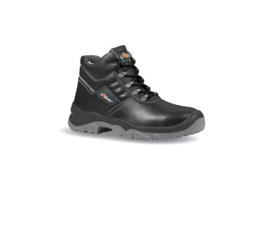 Upower Reptile RS L Calzado de Seguridad Altos - Talla 38 - Cuero Impreso Hidrofugo, Puntal en Acero, Antiperforacion, Antideslizante, Lamina de Acero Ergonomica, Proteccion S3 FO SR - Color Negro